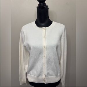 Old Navy Women's White Button-Front Cardigan L